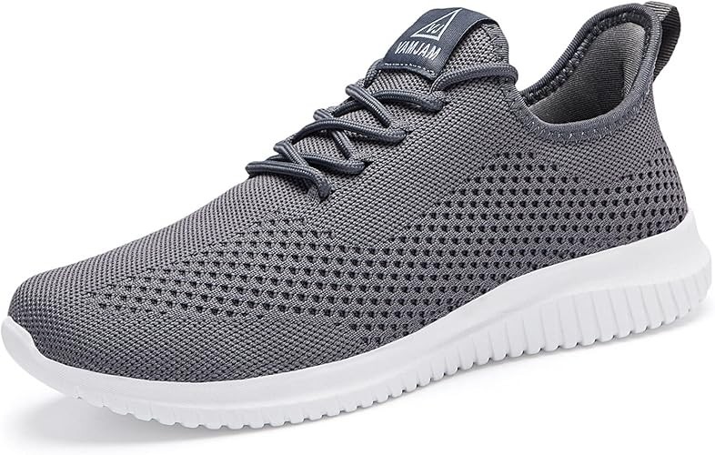 VAMJAM Men's Running Shoes Ultra Lightweight Breathable Walking Shoes Non Slip Athletic Fashion Sneakers Mesh Workout Casual Sports Shoes