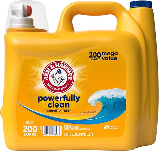 Arm & Hammer Clean Burst, 200 Loads Liquid Laundry Detergent, 200 fl oz