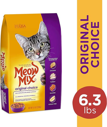 Meow Mix Original Choice Dry Cat Food, 6.3 Pound Bag